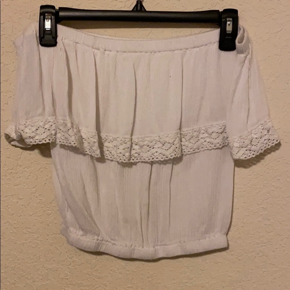 White off the shoulder top